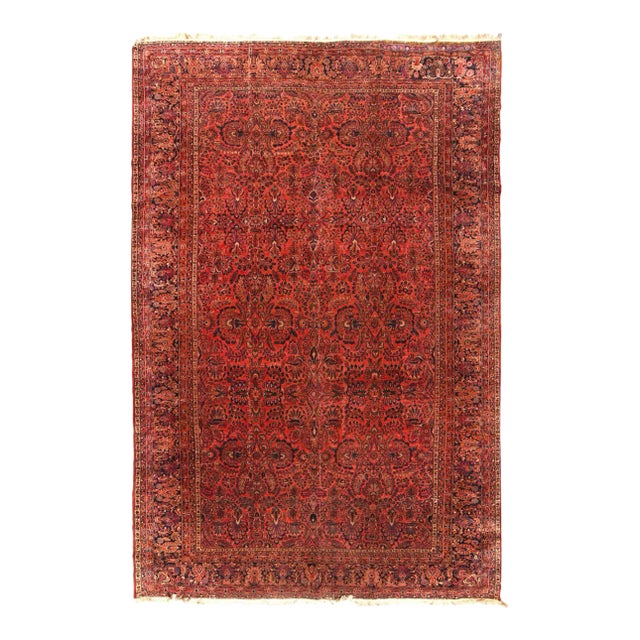 Antique Sarouk Rug 12'0'' x 18'6'' For Sale