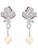 Pearl Ruby and Diamond Necklace and Earrings 18 Karat White Gold, Suite, Estate For Sale - Image 17 of 18