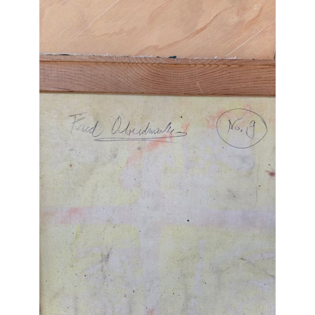 Mid-Century Modern Vintage Mid Century Modern Abstract Signed Painting For Sale - Image 3 of 7