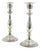 Plain Silver Candlesticks with Friezes on the Circular Bases, Set of 2 For Sale