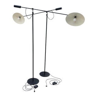 Mid-Century Adjustable Floor Lamps, Italy - a Pair For Sale