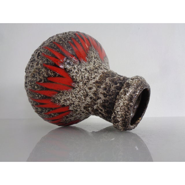 Glazed Lava Ceramic Handled Vase from Scheurich, Germany, 1970s For Sale - Image 11 of 16