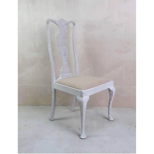 Antique English Chippendale Style Dining Chairs in Limed Oak, 1880, Set of 4 For Sale - Image 6 of 12