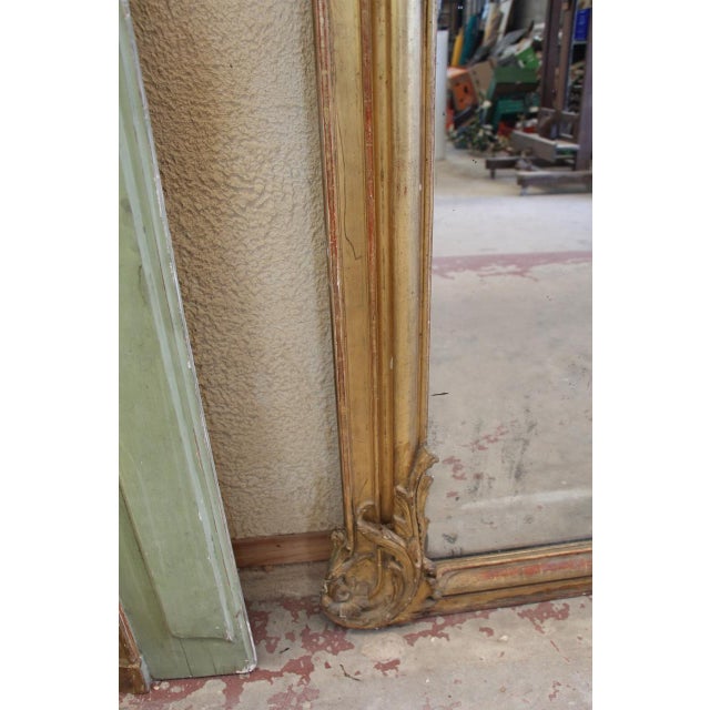 Gold Large Giltwood Mirror, 19th Century For Sale - Image 8 of 13
