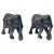 Brown Color Ceramic Elephants Sculptures, France, 1970s, Set of 2 For Sale