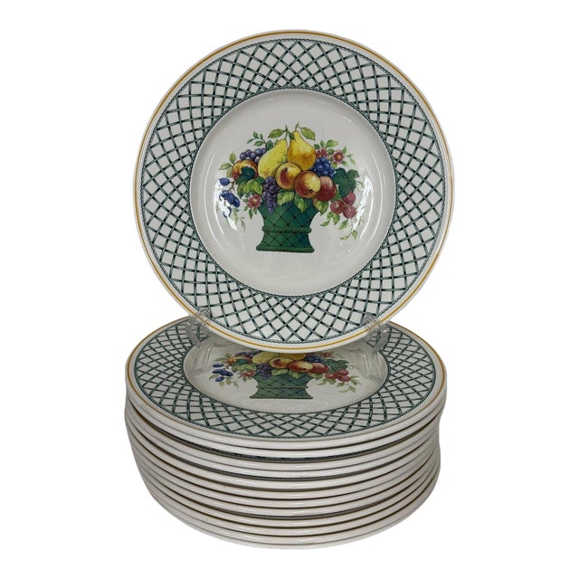 Villeroy & Boch Basket Pattern Dinner Plate - Set of 13 For Sale