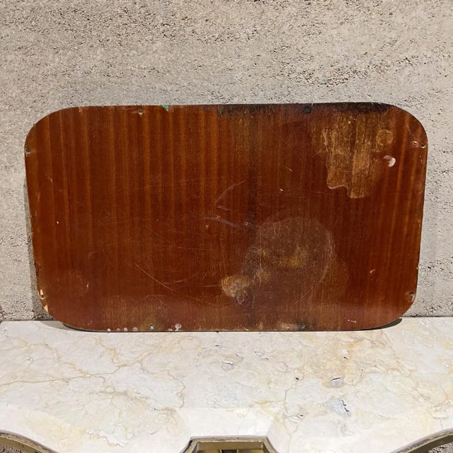 Wood Aldo Tura Green Serving Tray, Lacquered Goatskin, Mid-Century 1950s For Sale - Image 7 of 11