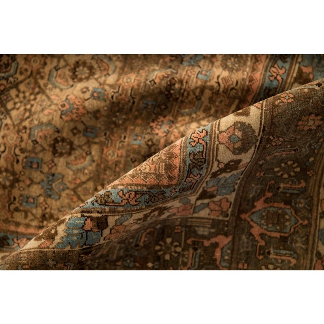 Traditional Distressed Bijar Carpet - 7'5" x 10'8" For Sale - Image 3 of 9