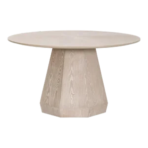 Coulter 54" Round Dining Table, Natural Gray Ash