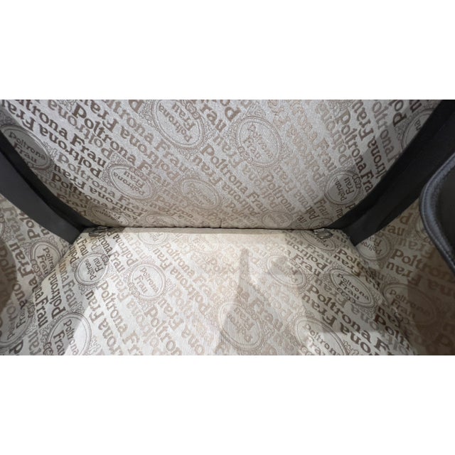 Vintage Poltrana Frau Brown Leather Lounge Chair For Sale - Image 9 of 13