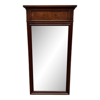 Hekman Furniture Burled Wood Wall Mirror For Sale