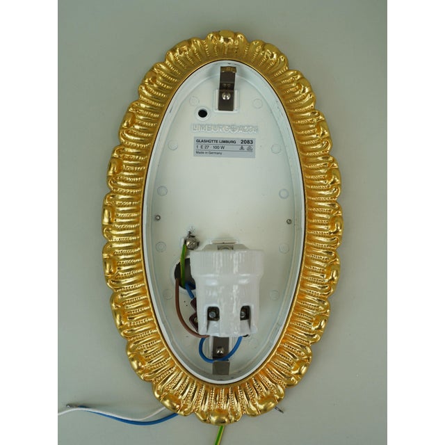 Vintage Glass Sconce with 234 Opaline Glass and Gilt Aluminum from Glashütte Limburg, 1970s For Sale - Image 12 of 16