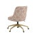 Brynn Office Chair with Gold Base in Japanais Dusty Pink For Sale In Chicago - Image 6 of 6