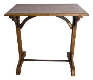 French Paris Bistro Table in Beech, 1890s