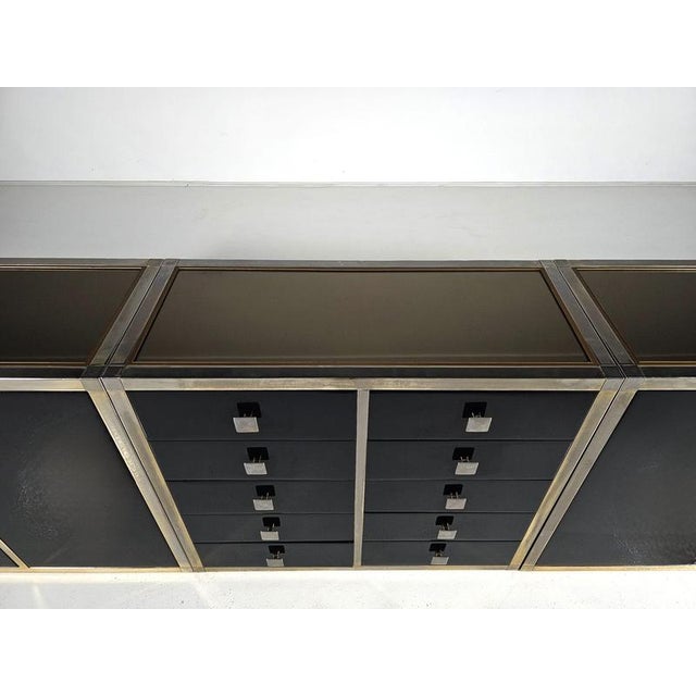 Black Black Lacquered Sideboard by Renato Zevi, 1970 For Sale - Image 8 of 14