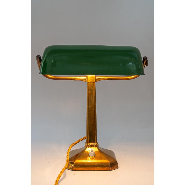 Art Deco Table Lamp in Enameled Shade, Vienna, 1920s For Sale - Image 17 of 18