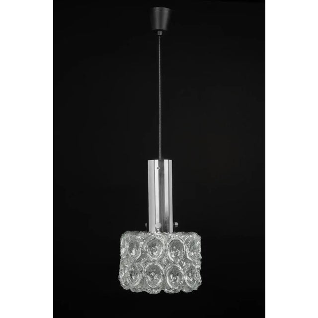 Glass Glass and Chrome Pendant by Helena Tynell for Limburg, Germany, 1970s For Sale - Image 7 of 13