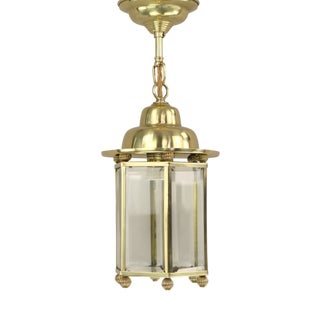 Art Deco Lantern with Cut Lead Crystal, France, 1925 For Sale