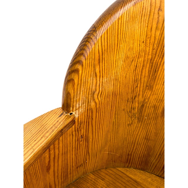 Black Pine Armchair with Black Iron from Åby Bruk, Sweden, 1940s For Sale - Image 8 of 9