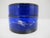 Blue Mary Gregory Cobalt Blue Glass Enamel Painted Girl With Flower Round Trinket Box For Sale - Image 8 of 14