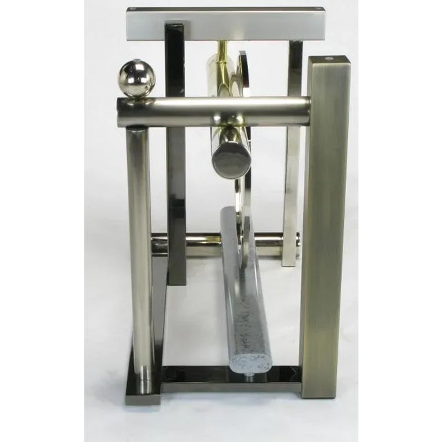 1980s Design Institute America Metal Sculptural Dining Table by Kaizo Oto For Sale - Image 5 of 10