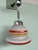 Vintage Space Age-style ceiling lamp, crafted from cased blown glass and chrome-plated steel. The lampshade features a...