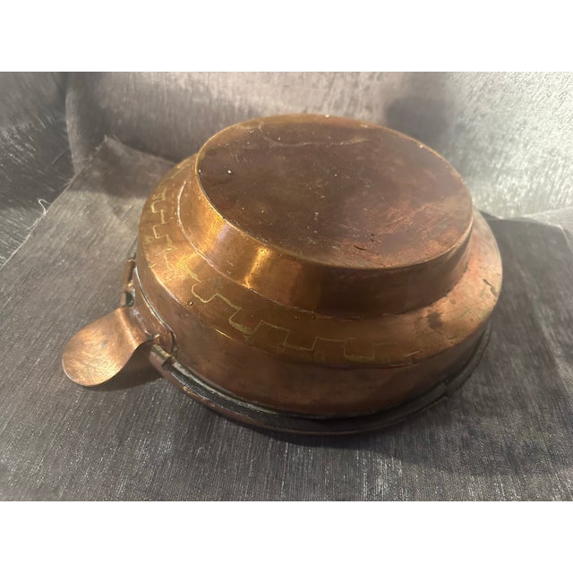 Bueatiful Art Deco copper pot. Aluminum lined- so it could be refinished when ready