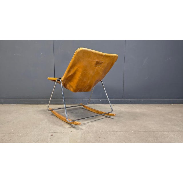 1950s Vintage G1 Rocking Chair from Pierre Guariche, 1950s For Sale - Image 5 of 11