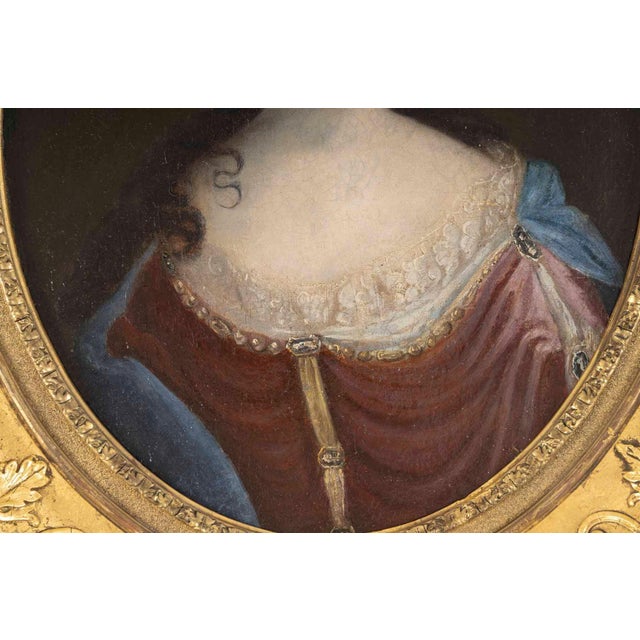 Three Portraits of The Princesses of Bourbon, Oil on Canvases, 18th Century, Framed For Sale - Image 12 of 15