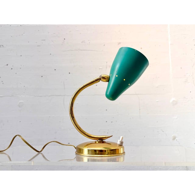 Vintage Table Lamp with Metal Shade, Italy, 1950s For Sale - Image 6 of 16