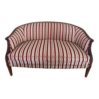 Early 20th Century Fine Mahogany Hepplewhite Federal Style Antique Settee For Sale