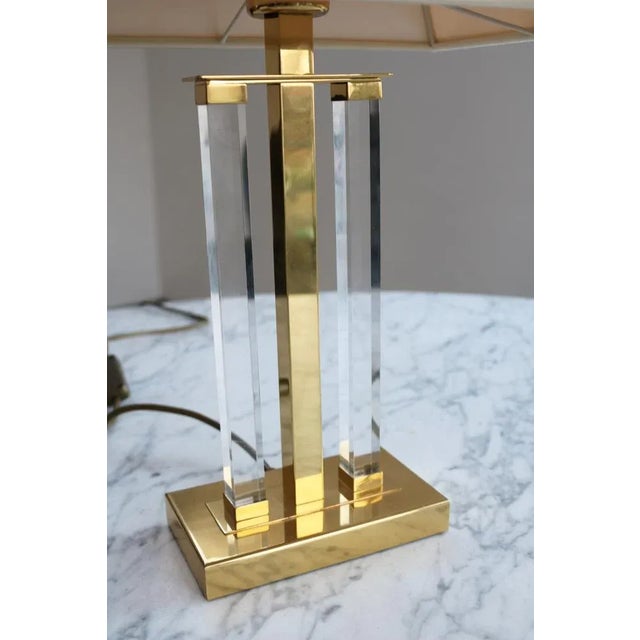 Hollywood Regency Table Lamp, 1980s, in Very Good conditions. Designed 1970 to 1979 European Plug (up to 250V).The wiring...
