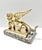 Late 20th Century Vintage Brass Winged Lion Sculpture on Marble Base For Sale - Image 5 of 12