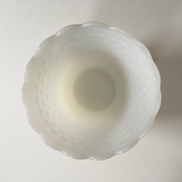 Vintage Fire King Pressed Milk Glass Planter Vase Chairish