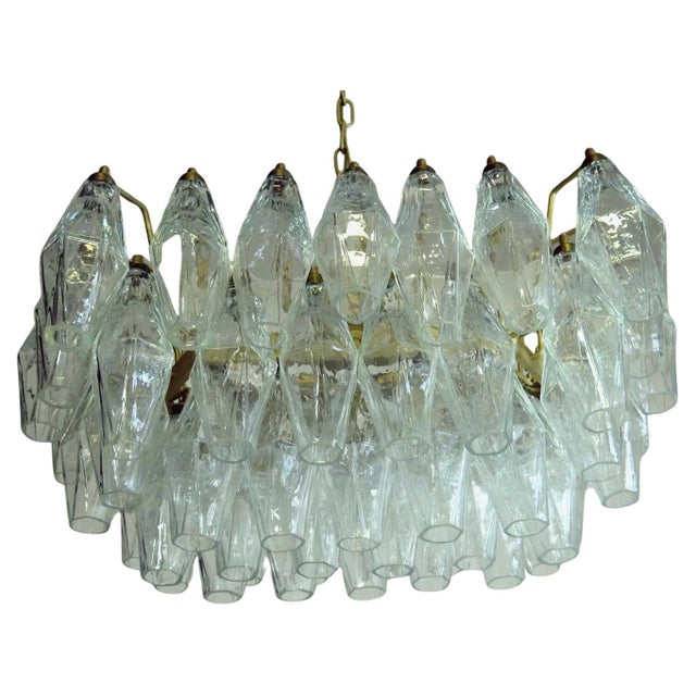 Murano Poliedri Chandeliers, 1970, Set of 2 For Sale - Image 3 of 18