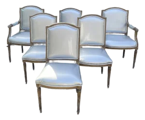 Late 19th Century Set of 6 Louis XVI Dining Chairs