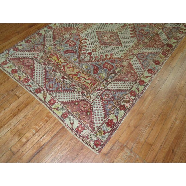 Zabihi Collection Antique Turkish Ghiordes Rug For Sale - Image 4 of 6