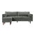 Cave Ash Gray Velvet Cave 2-Piece Performance Sectional For Sale - Image 4 of 8