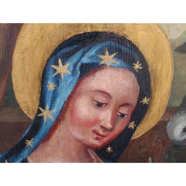 Antonio Marinoni, Nativity, 1500s, Oil on Board For Sale - Image 11 of 15