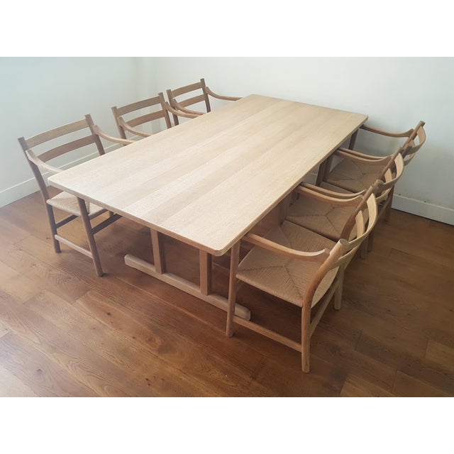 1970s BM6286 Shaker Dining Table in Soaped Oak by Børge Mogensen, 1970s For Sale - Image 5 of 15