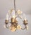 Vintage Shabby Chic Florentine Pendant Lamp Four-Armed with Gold-Tone Porcelain Roses, 1960s For Sale - Image 9 of 18