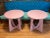 Modern Pink Cocktail Tables - Set of 2 For Sale - Image 10 of 11