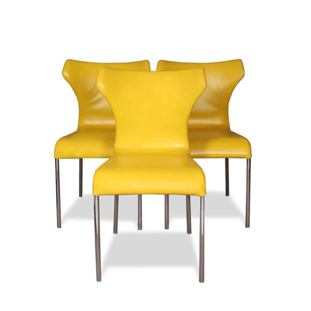 Metal Set of 3 B&b Italia Papilio Chairs by Naoto Fukasawa For Sale - Image 7 of 8