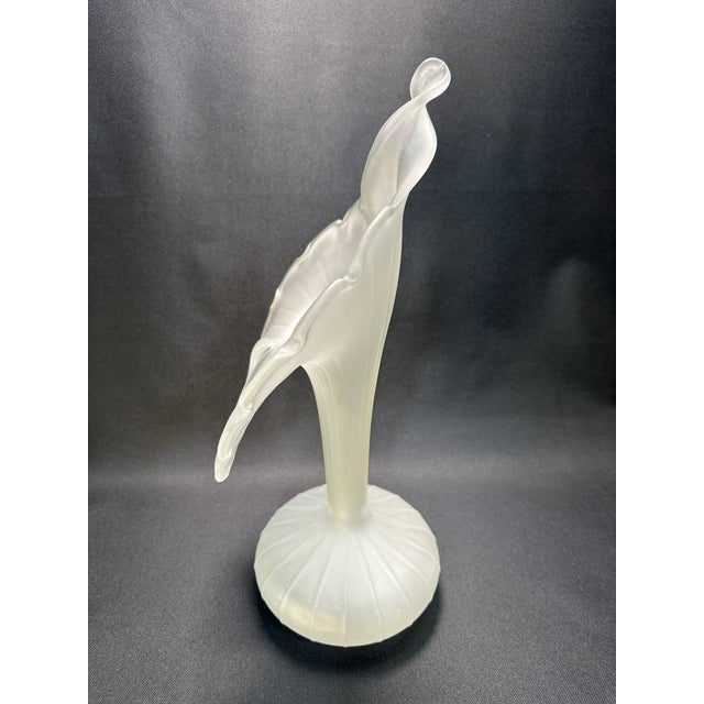 Stelvia Mid-Centery Modern Italian Stelvia Frost Glass Jack in the Pulpit Vase For Sale - Image 4 of 10