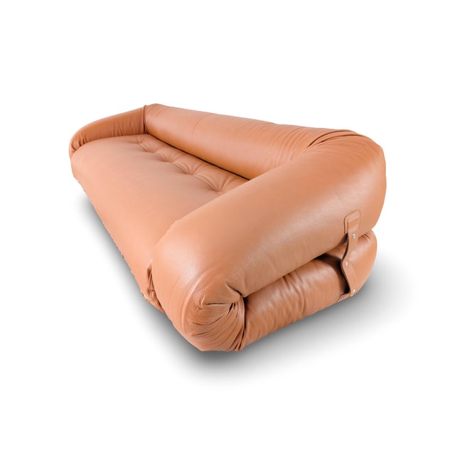 Textile Anfibio Sofa in Cognac by Allessandro Becchi for Collezioni For Sale - Image 7 of 15