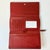 Metal 1996 Vintage Boho Chic Coach Red Leather Tri-Fold Checkbook, Cards & Coins Wallet For Sale - Image 7 of 12