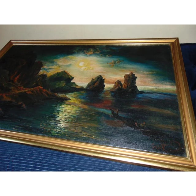 Wood Zdzisław Przebindowski, Landscape, Oil on Canvas For Sale - Image 7 of 11