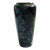 Mid Century Black Drizzle Ceramic Vase For Sale
