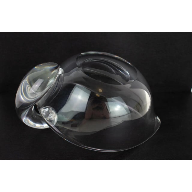 1940s Signed Steuben Crystal Glass Gravy Boat, Sauce Bowl For Sale - Image 11 of 13