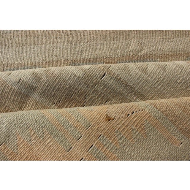 Vintage Turkish Kilim Runner With a Stripe Design in Muted Earthy Color Tones For Sale - Image 9 of 11